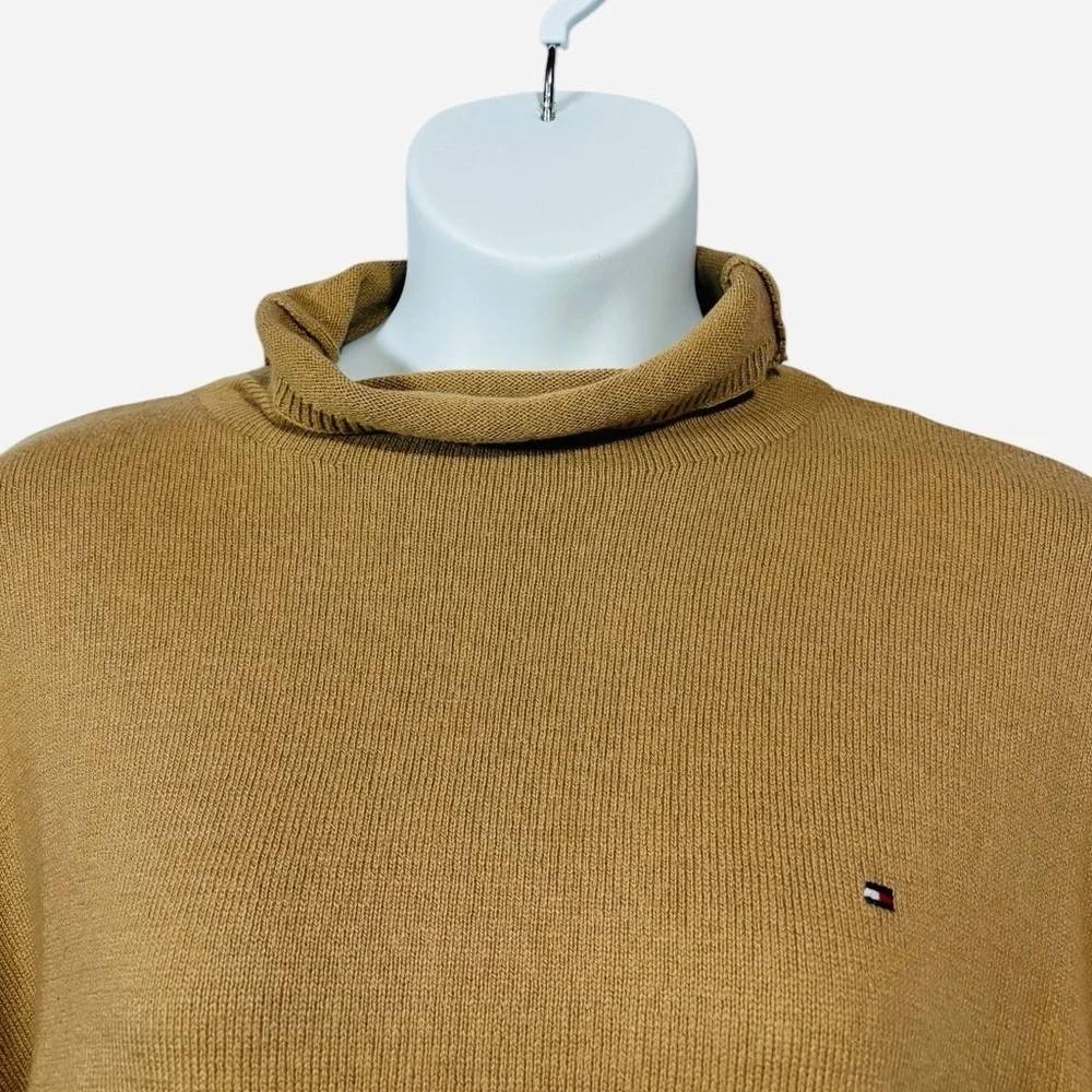 Tommy Hilfiger, Plus Size Long Sleeve Knit Turtleneck, XXL, Tan - Picture 4 of 10